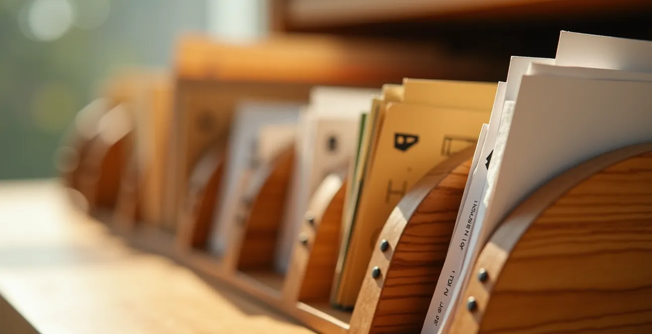 Effiziente Post-Station im Flur mit Ablagesystem