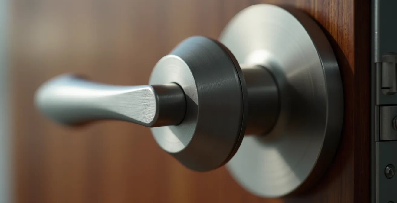 Eingangstür mit Smart Lock und mechanischem Backup-Schloss als Sicherheitsredundanz