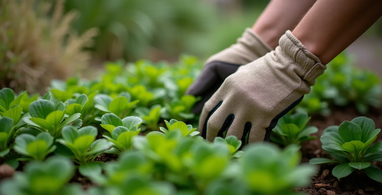 Mehrschichtige Staudenpflanzung mit dichtem Bodendecker-Teppich ohne Unkraut
