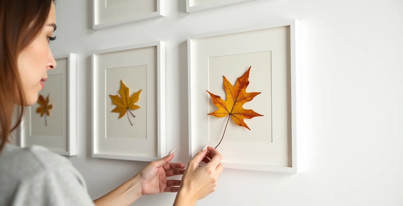 Moderne Galeriewand mit austauschbaren saisonalen Kunstwerken