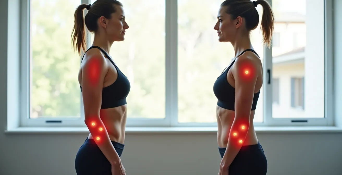 Vergleich zwischen korrekter Hüftbeuge und schädlicher Lendenwirbelsäulen-Flexion